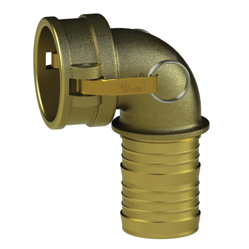 CL45DegCoupler ElbowHB Cams, Brass Shop our Cam & Groove Fittings