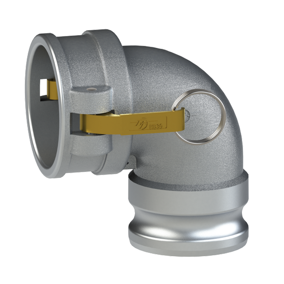 CAL-Coupler Adapter Elbow-HB Cams, Clear Anodized Alum