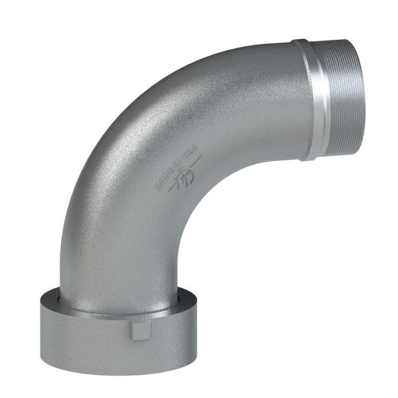 TCANPT-90Deg Tank Car Adapter X Male NPT, Alum