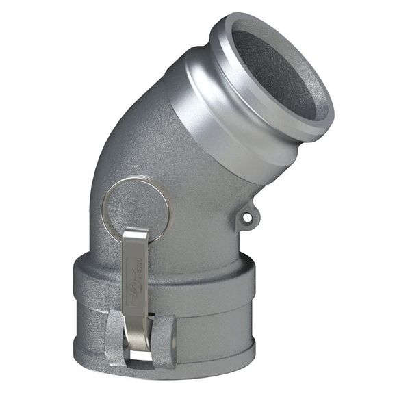 CALHD-45Deg-Coupler Adapter Elbow-HBS Cams, Alum