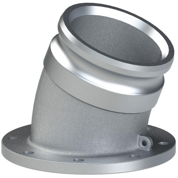 TTFAL-22.5Deg Tank Truck Flange X Adapter, Alum