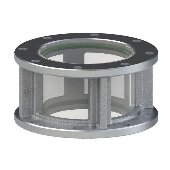 TTFWS-Tank Truck Flange Long Acrylic Windowed Sight Glass, Alum