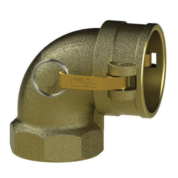 LD-Coupler Elbow-HB Cams, Brass