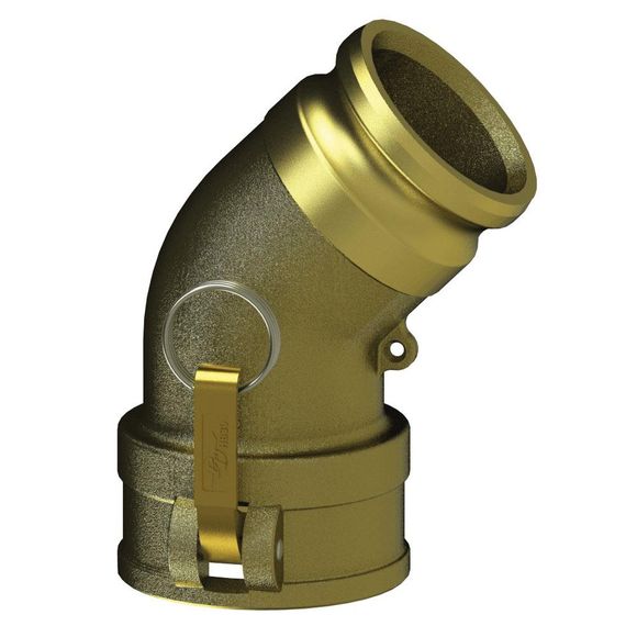 CAL-45Deg-Coupler Adapter Elbow-HB Cams, Brass