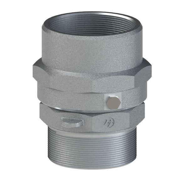 MFSV-Male NPT Pipe Adapter X Female NPT Pipe Coupling Swivel, Teflon FKM, Alum