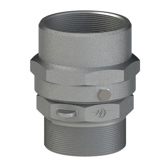 MFSV-Male NPT Pipe Adapter X Female NPT Pipe Coupling Swivel, Buna, Stainless Steel