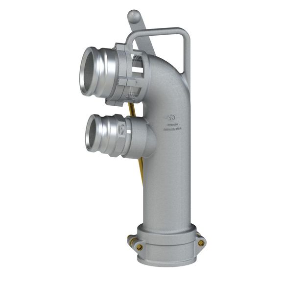 UVR-Coax Elbow-Adapter X Adapter, Alum